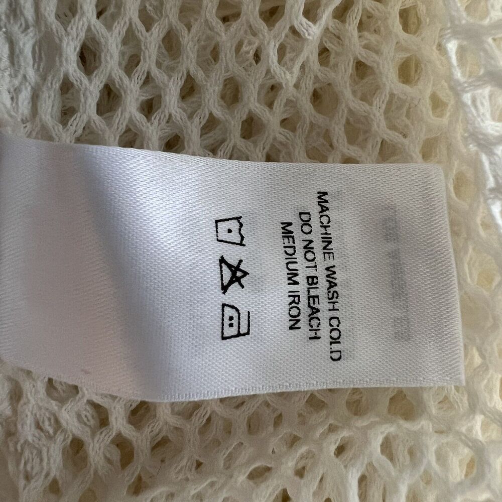 Tigre Et Tigre Rare Jayme Womens Dress M/L Ivory Net short Sleeve Midi USA - Picture 10 of 12